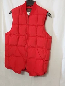 Vintage Women’s S/P EDDIE BAUER RED DOWN ZIPPER PUFFER VEST Excellent - Picture 1 of 7