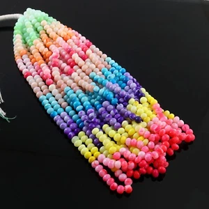 Multi Opal Loose Beads, 6MM Smooth Rondelle Candy Opal Beads, For Jewelry Making - Picture 1 of 3