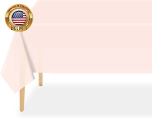 Plastic Table Cloth Disposable 2 Pack, 54 X 108 Inch Tablecloths for Rectangle T - Picture 1 of 7