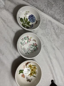 3 Portmeirion Botanic Garden Floral Bowls Salad Soup Cereal Vintage - Picture 1 of 4