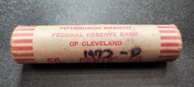 1973-D Pitts. Branch FRB Cleveland UNC Cent Roll (1)* - 10 Available - Image 1 of 3