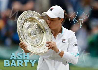 Ash Barty 2021 Wimbledon large signed 12x18 inch photograph poster -Top Quality  - Image 1 of 3