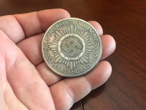 Large 1941 14th Panzer Division GERMAN WWII Stalingrad COMMEMORATIVE COIN Cover