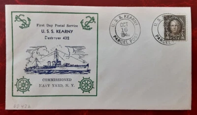 US 1940 Naval Cover Parcel Post USS Kearny Destroyer 432 1st Day Post Serv 5183 - Image 1 of 2