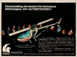 1979 American RC Helicopters Inc ganzseitige Vintage Magazin Druck Werbung 8x11 - Bild 1 von 2