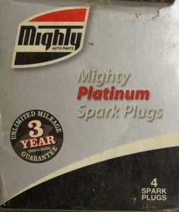 Mighty Platinum Spark Plugs #WRF42P Power Core Pack of 4 NOS - Picture 1 of 6