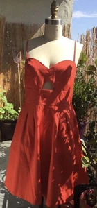 *YUMI KIM* Orange Cut-out Pleated Dress Small - Picture 1 of 5