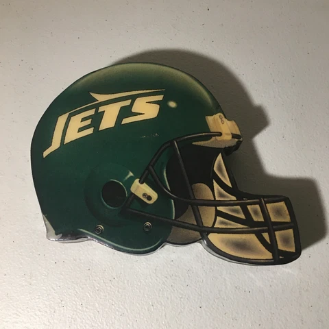 vintage handmade nfl New York Jets wall helmet Plaque Cover