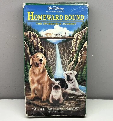 Homeward Bound: The Incredible Journey VHS 1998 Disney Video Tape VTG 90s Family Foto 1 de 4