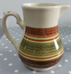 Dragon Pottery Jug Rhayader Wales 11cm Tall cream green brown - Picture 1 of 4