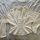 Pull Pilcro femme crème moyenne corset sweat-shirt manches longues anthropologie