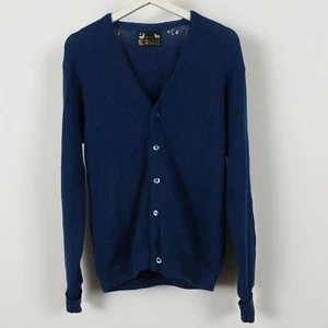 Vintage Alpaca Wool Cardigan Sweater Mens Medium Sears Roebucks Made in USA - Picture 1 of 22