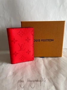 Louis Vuitton TAIGARAMA FIERY RED 2022 Pocket Organiser Wallet NEW AUTHENTIC LV - Picture 1 of 8