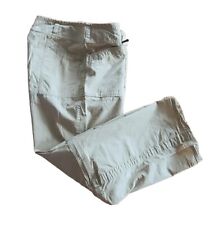 ExOfficio Pants/Shorts Hiking Fishing Outdoor Cotton/Nylon Womens Size 14 Khaki 