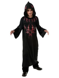 Rubie's Devil Halloween Black Hooded Robe Child Fancy Dress Costume.M.5-7 Y - Picture 1 of 4