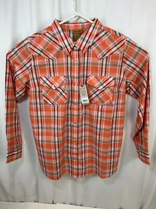 Neu mit Etikett Wrangler Westernwear Pearl Snap Langarmshirt XL kariert beige PFIRSICH - Bild 1 von 8