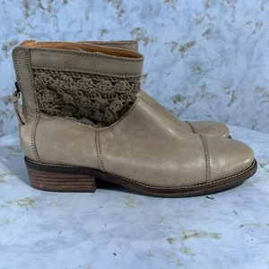 Latigo Womens Size 11M Shoes Brown Leather Zip Knit Comfort Fashion Ankle Boots - Picture 1 of 10
