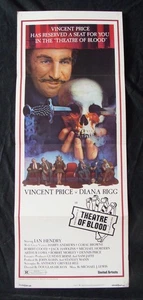 THEATRE OF BLOOD movie poster VINCENT PRICE DIANA RIGG movie poster insert 1973 - Picture 1 of 15