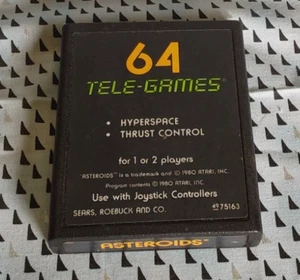 Atari 2600 Tele-Games 64 Asteroids cartridge -NOT TESTED - Picture 1 of 4