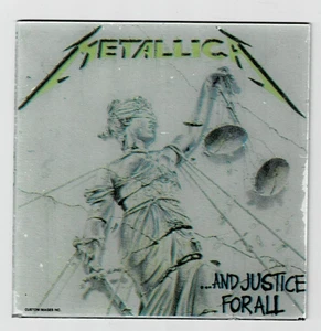 Metallica And Justice for All 1980 Espejo Vidrio Carnaval Premio Rock N' Roll - Imagen 1 de 1