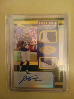 2020 PANINI PLATES & PATCHES DUAL JERSEY AUTO 8/15 RPA JONATHAN TAYLOR RC SSP - Image 1 of 4