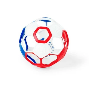 Bright Starts Oball Grippin' Goals Rattle Soccer Ball - Red, White & Blue, Easy- - Picture 1 of 7