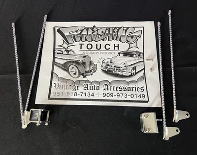 一对镀铬遏制感觉器也称为一对镀铬猫胡须 — 第 1/4 张图片