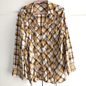 Cato Women's Oversized Button up Shirt Size 22/24W 100% Cotton Long Sleeves - Picture 1 of 8
