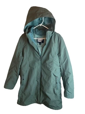 Abrigo Lands End con capucha para mujer XL 18 Parka verde Primaloft forro extraíble Foto 1 de 3