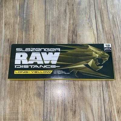 12 New SLAZENGER RAW DISTANCE Long Yellow Golf Balls in Original Box SZ1 - Image 1 of 4