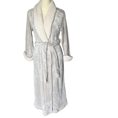 Natori Robe Womens Size Extra Small White Sherpa Lined Fleece Belted Luxe Cozy - Image 1 of 4