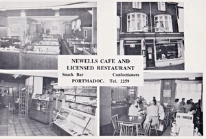 FHK Vintage Postcard, Newell's Cafe, Portmadoc, Eifionydd, Caernarfonshire - Picture 1 of 1