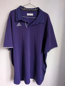 Adidas Purple Short Sleeve Polo Shirt Size 2XL (T35) - Picture 1 of 7