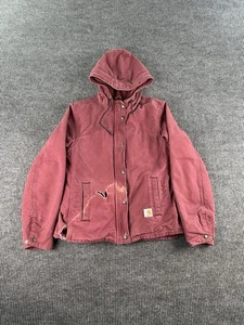 Chaqueta Carhartt Mujer XS Rosa Salmón Forrada Sherpa Con Capucha De Colección 100667 Certificado de Autenticidad de Trabajo - Imagen 1 de 17