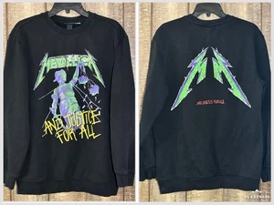 Sudadera Metallica And Justice For All Talla Pequeña Dama Justicia Negra 2 Caras - Imagen 1 de 9
