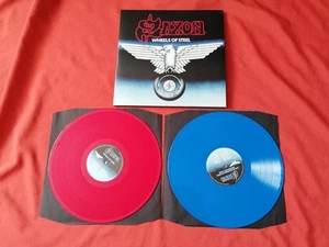 SAXON - Wheels Of Steel - 2-LP red blue Vinyl RSD2025 - NEU - Ecke mit Knick - Bild 1 von 4