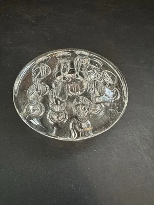 "Rana flor floral transparente vintage de 3"" de ancho, 11 agujeros" Foto 1 de 4