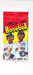 Topps Heritage Retail 2022 Baseball LEER Wax Pack Wrapper Rafael Devers - Bild 1 von 2