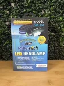 Millertech Second Generation Led Rechargeable Headlamp Item 556-2nd - Picture 1 of 6