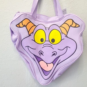 Walt Disney World Parks EPCOT Figment Head Canvas Large Purple Tote Bag NEW - Picture 1 of 5