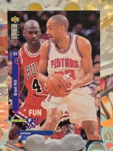 1995-96 Collector's Choice #173 Grant Hill-33 with Michael Jordan - 45 Card - Bild 1 von 2