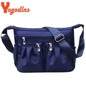 Bolso de hombro de nailon para mujer Bolso bandolera impermeable Bolso de mano de varios bolsillos Oxford - Imagen 1 de 29