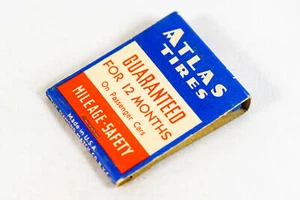 1930s ATLAS TIRES & ESSO GAS Quakertown PA UNUSED Matchbook Advertising - Picture 1 of 5