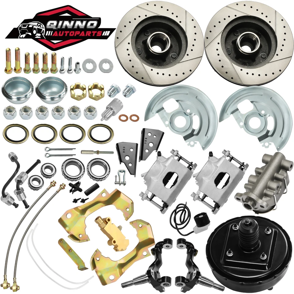 For 1967-1969 Camaro Power Disc Brake Conversion Kit Drilled & Slotted, GM-227 Foto 1 de 4