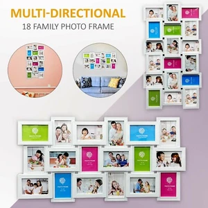 Wall Mounted 18 Multi Photo Frame Family Love Friends Party Album Picture Frames - Picture 1 of 9