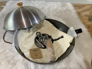 Chef Season Cold Rolled, Carbon Steel Wok Measures 13.25" w/lid  - Brand new   - Picture 1 of 8