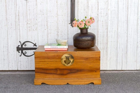 Campaign Style Asian Cedar Chest Cover