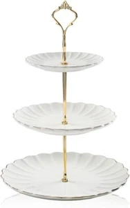 3 Tier White Cake/Dessert Stand - Picture 1 of 6