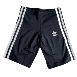 adidas Originals unisex-youth Cycling Shorts Black/White XS - Picture 1 of 6