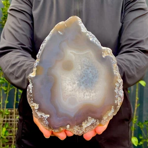 455G Natural agate Agate Geode Slab/Slice quartz crystal mineral specimen Reiki - Picture 1 of 12